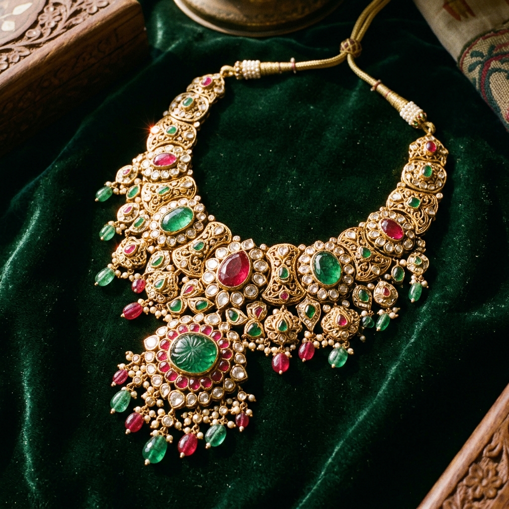 Antique Emerald and Gold Jewellery